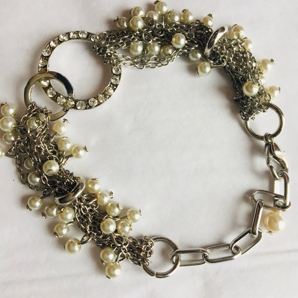 Silver/ Pearl bracelet